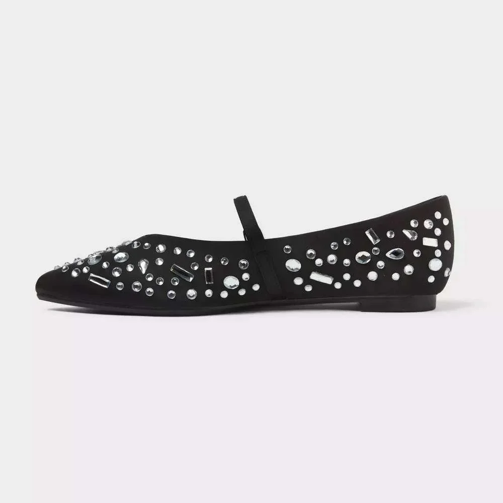 Women's Flats‎ A New Day Gabriella Black Pointed Size 6.5 New With Tags